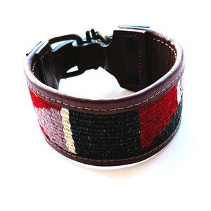 Handmade Leather and Kilim Dog Collar